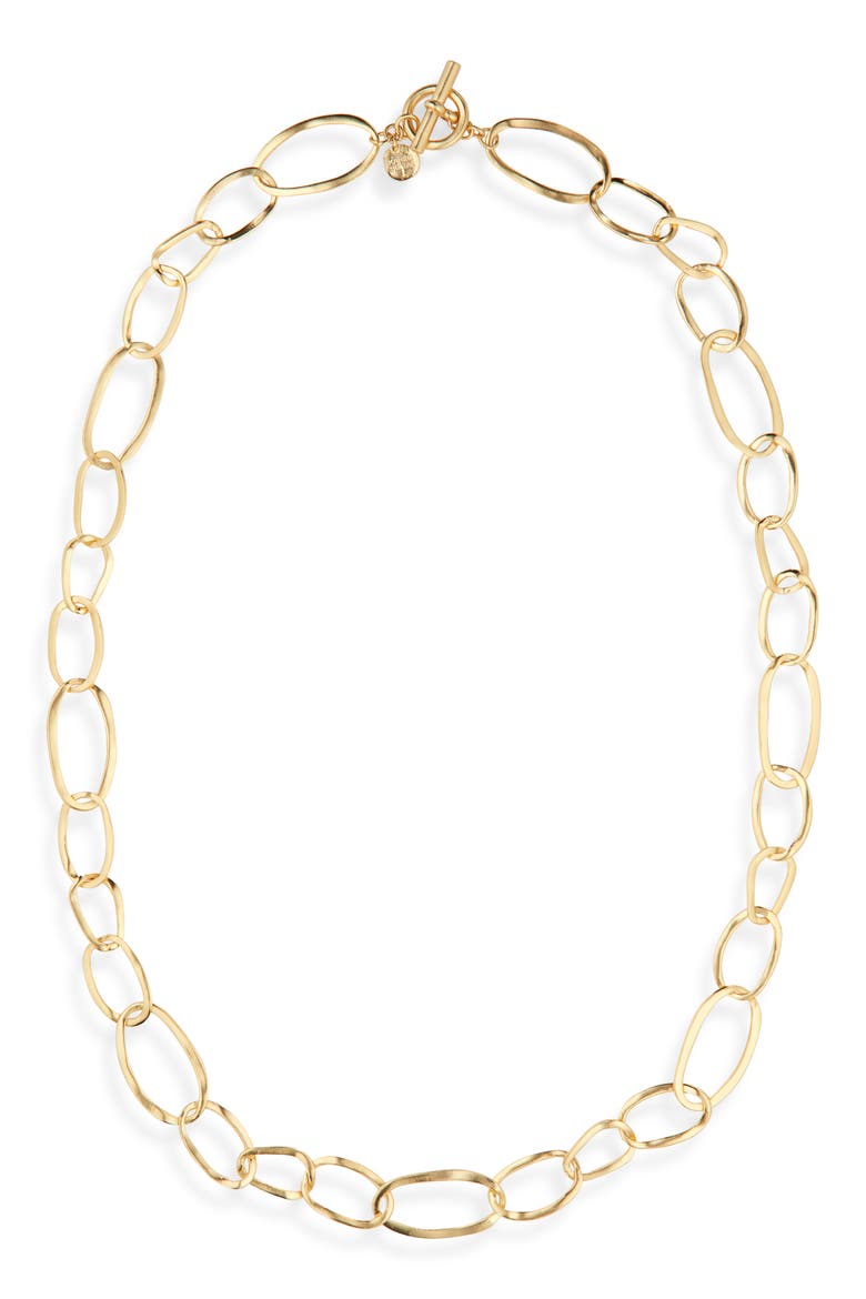 Freeform Long Necklace, Main, color, GOLD