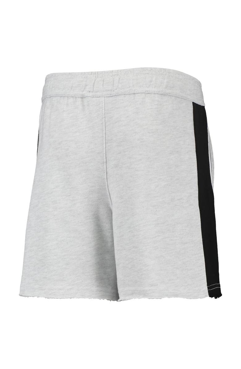 Outerstuff Youth Heathered Gray Brooklyn Nets Wingback Shorts, Alternate, color, Heather Gray