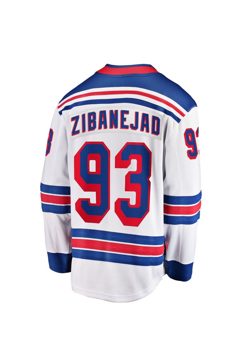 Men's Fanatics Mika Zibanejad White New York Rangers Away Premier Breakaway Player Jersey, Alternate, color, White