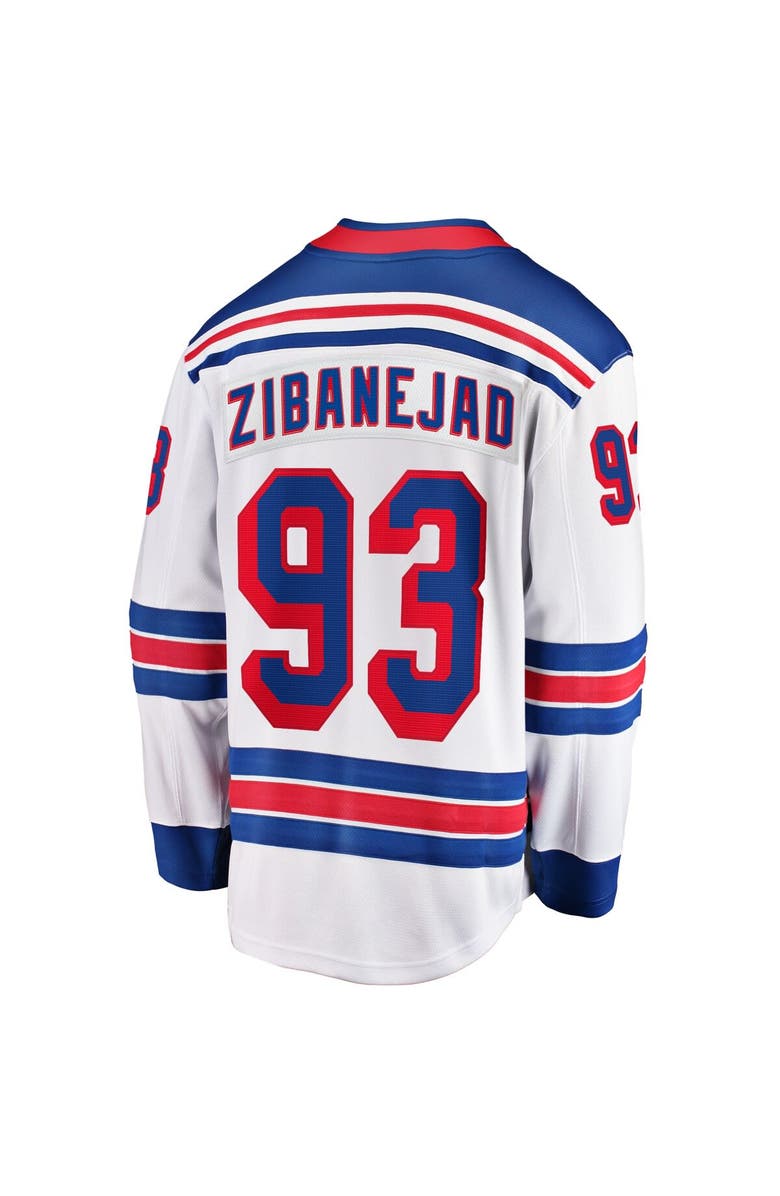 FANATICS Men's Fanatics Mika Zibanejad White New York Rangers Away Premier Breakaway Player Jersey, Alternate, color, White