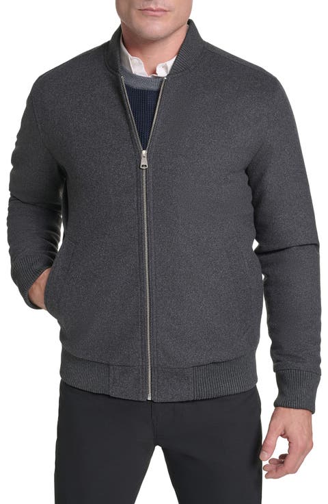 Wool Blend Bomber Jacket