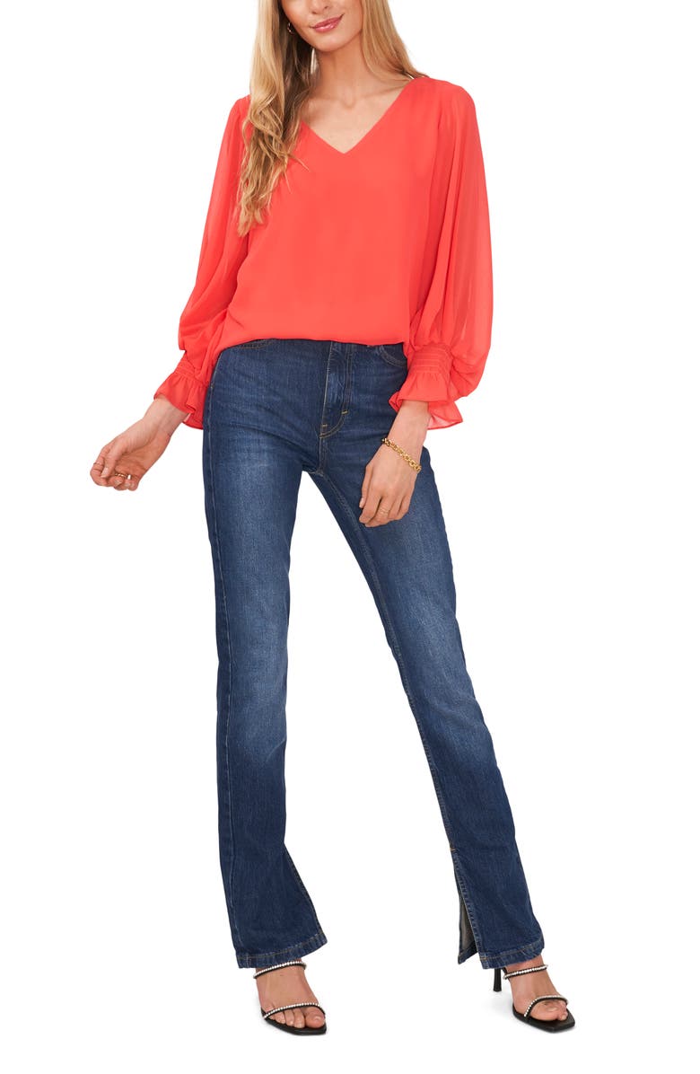 Vince Camuto Blouson Sleeve Blouse, Alternate, color, 
