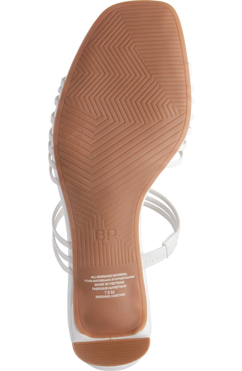 BP. Brittany Strappy Slide Sandal, Alternate, color, White Faux Leather