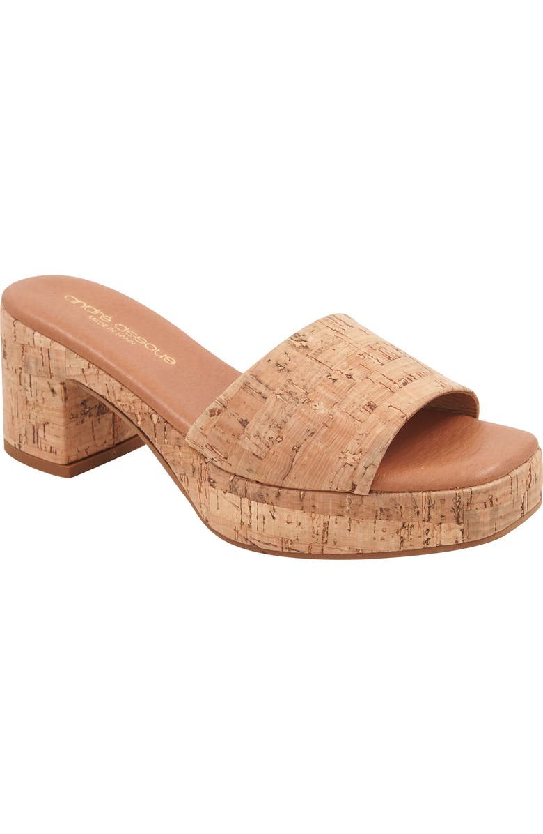 André Assous Cypress Slide Sandal, Main, color, Natural