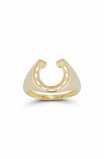 Ember Fine Jewelry 14K Gold Horseshoe Signet Ring