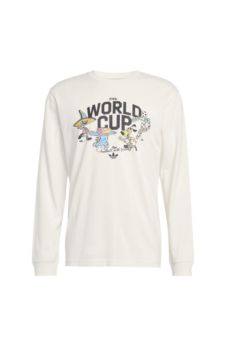 adidas Men's adidas  White FIFA World Cup Historic Mascot Long Sleeve T-Shirt, Alternate, color, White