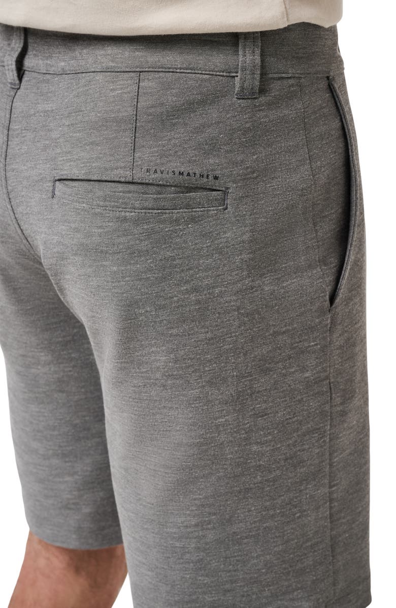 TravisMathew Men's Adirondack Stretch Shorts, Alternate, color, Heather Black