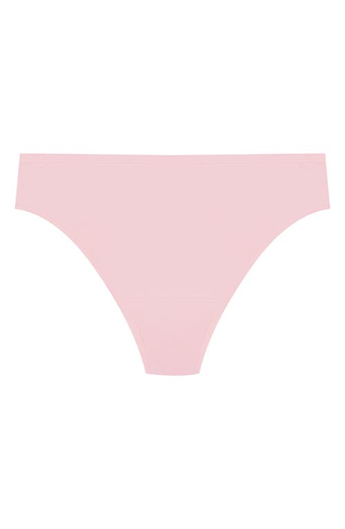 Natori Bliss Bare Stretch Cotton Thong In Pink