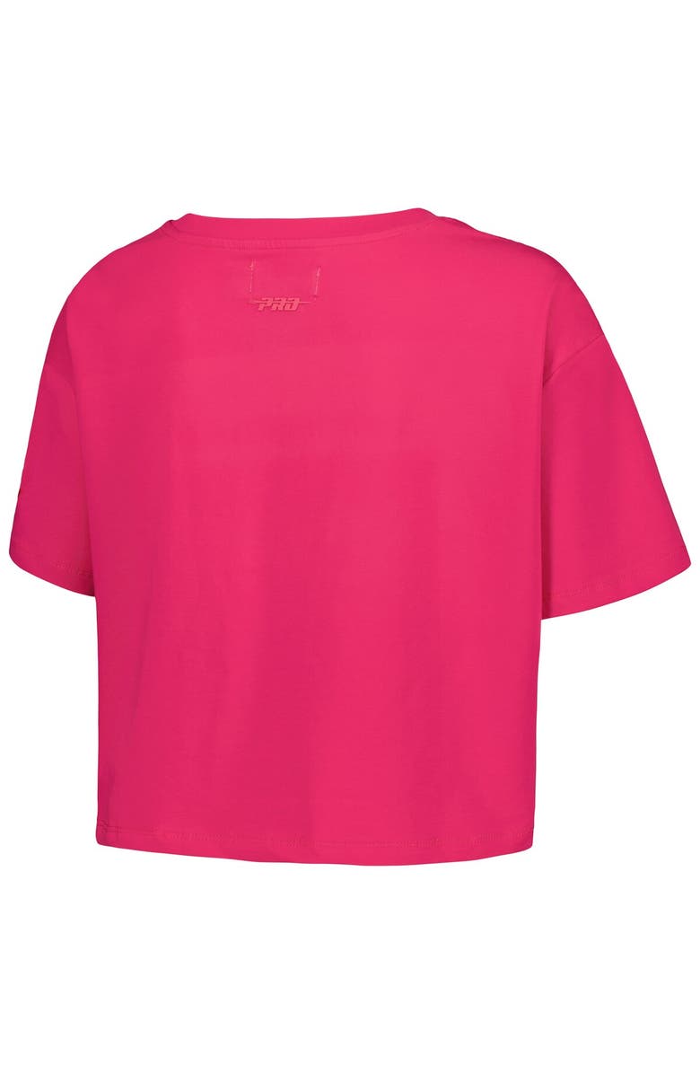 PRO STANDARD Women's Pro Standard Pittsburgh Penguins Triple Pink Cropped Boxy T-Shirt, Alternate, color, Pink