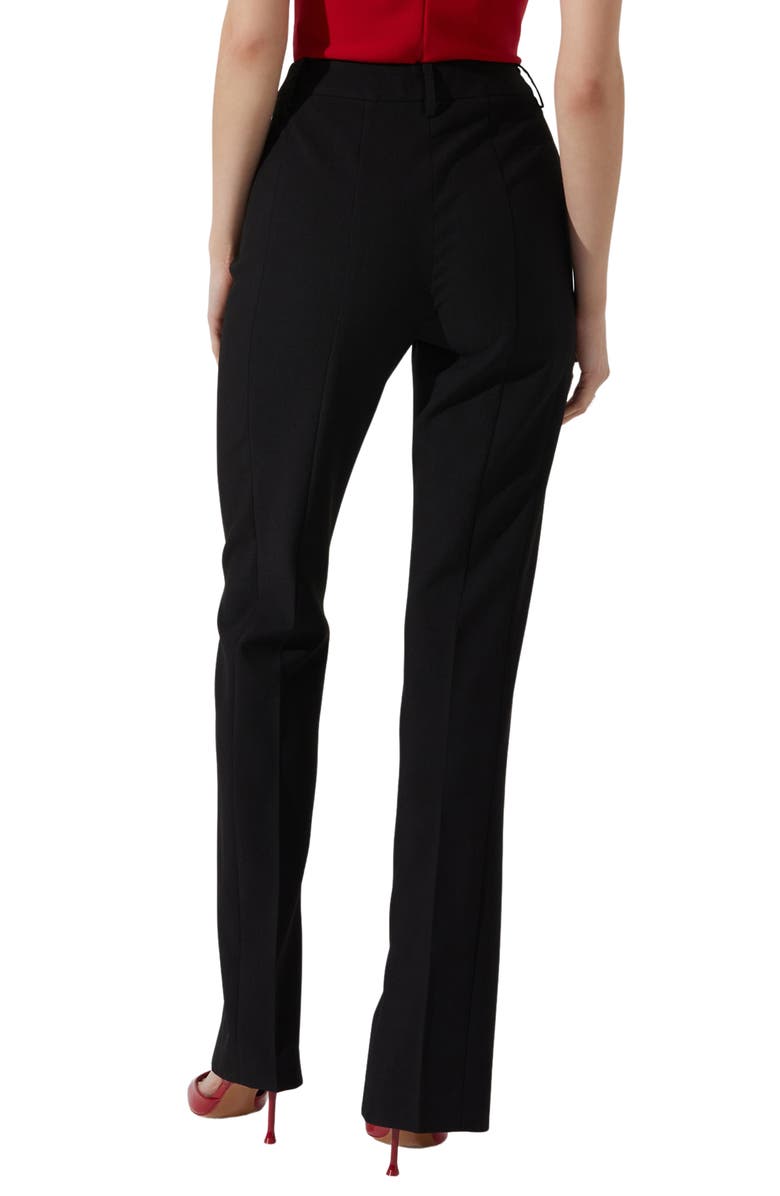 ASTR the Label Marlowe High Waist Slit Hem Pants, Alternate, color, Black