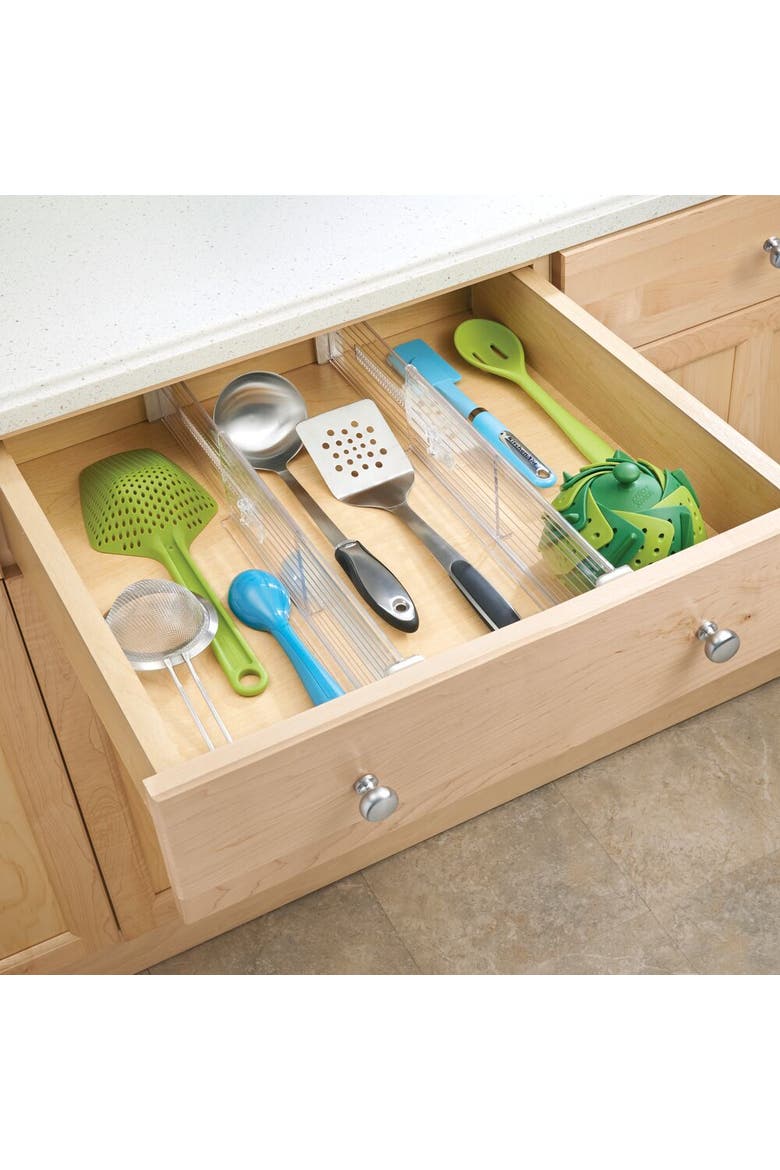 Plastic Adjustable Deep Drawer Dividers - Set of 8 - Clear, Alternate, color, Clear