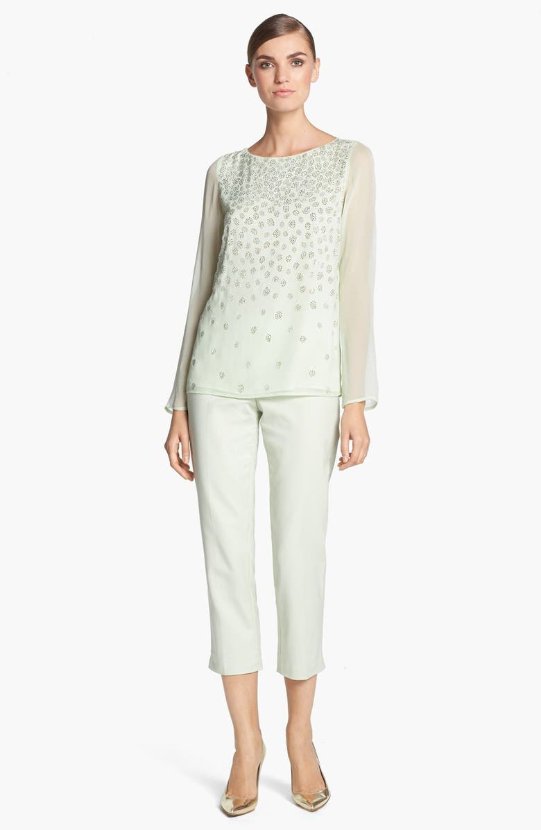 St. John Collection Silk Chiffon Tunic, Alternate, color,