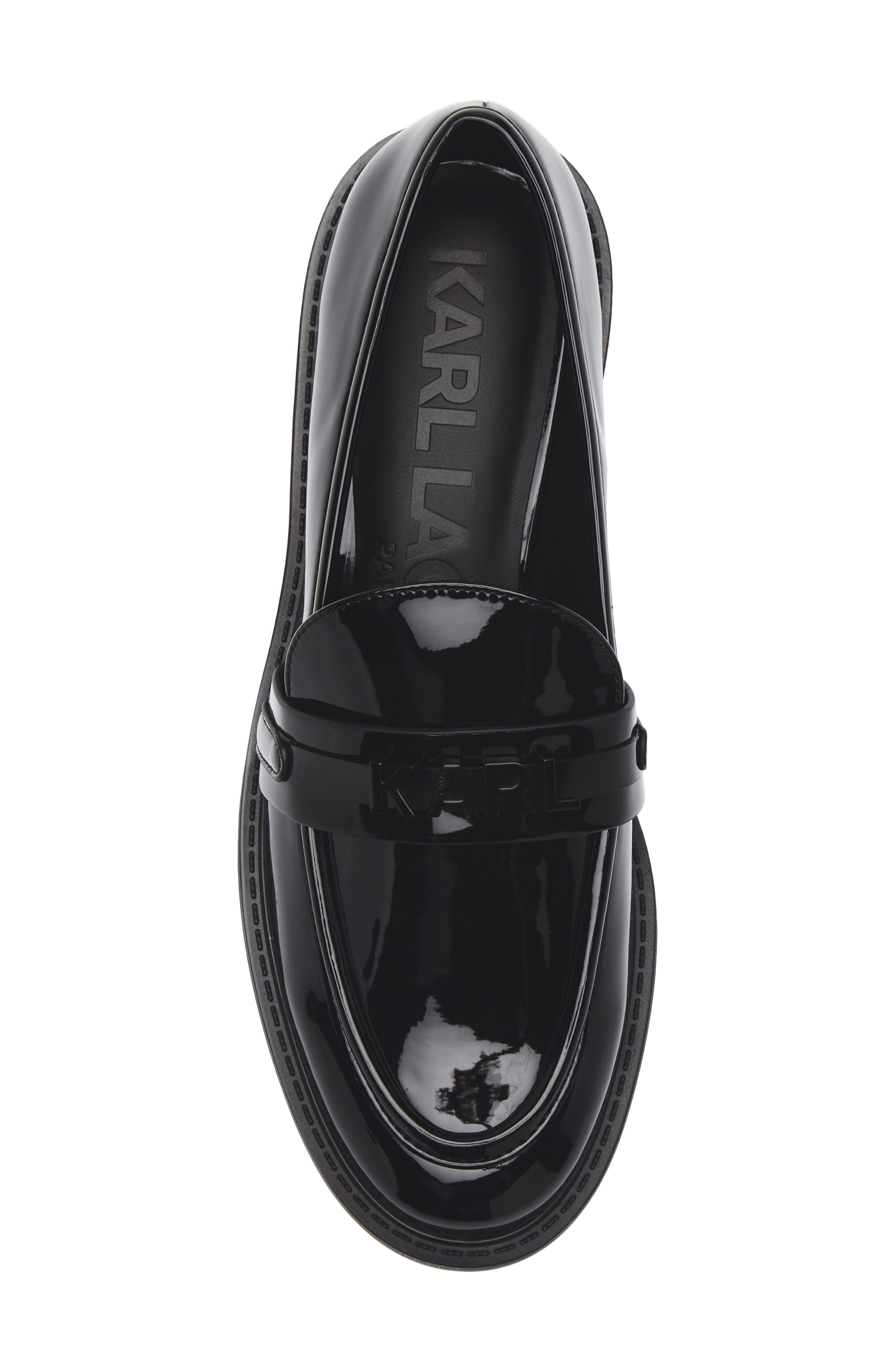 KARL LAGERFELD PARIS Rainn Logo Loafer, Alternate, color, Black