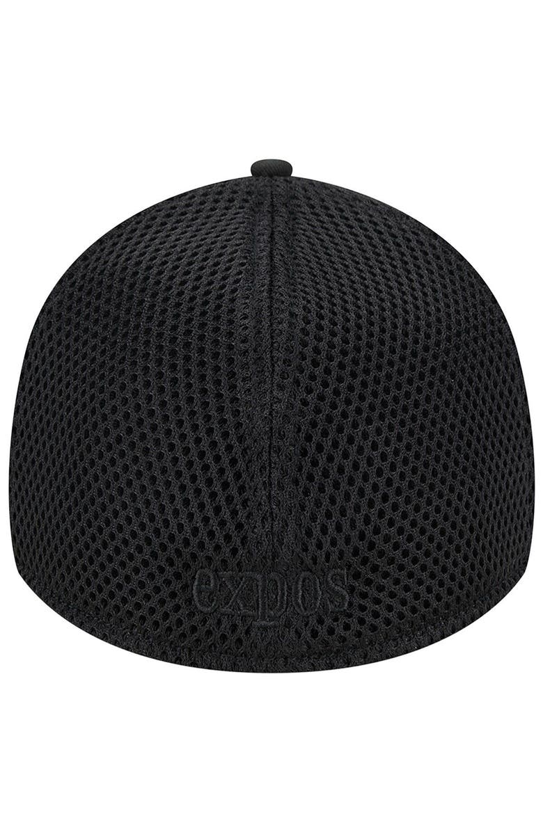 New Era Men's New Era Montreal Expos Black-on-Black Neo Mesh 39THIRTY Flex Hat, Alternate, color, 