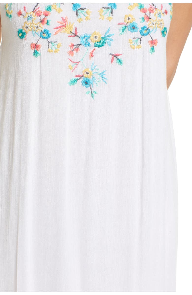 Raga Ashlyn Embroidered Tassel Trim Maxi Dress, Alternate, color, 