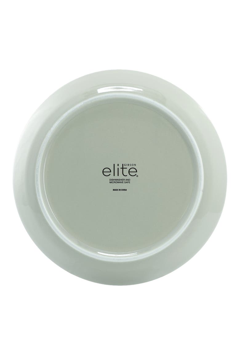 12 Piece Round Stoneware Dinnerware Set, Alternate, color, Green