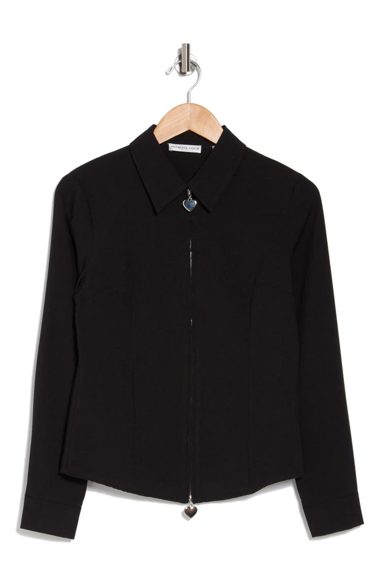 Heart Zip Top, Alternate, color, BLACK