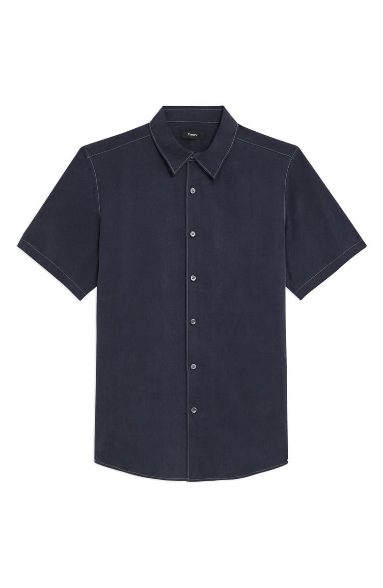 Theory Irving Short Sleeve Lyocell Button-Up Shirt, Alternate, color,