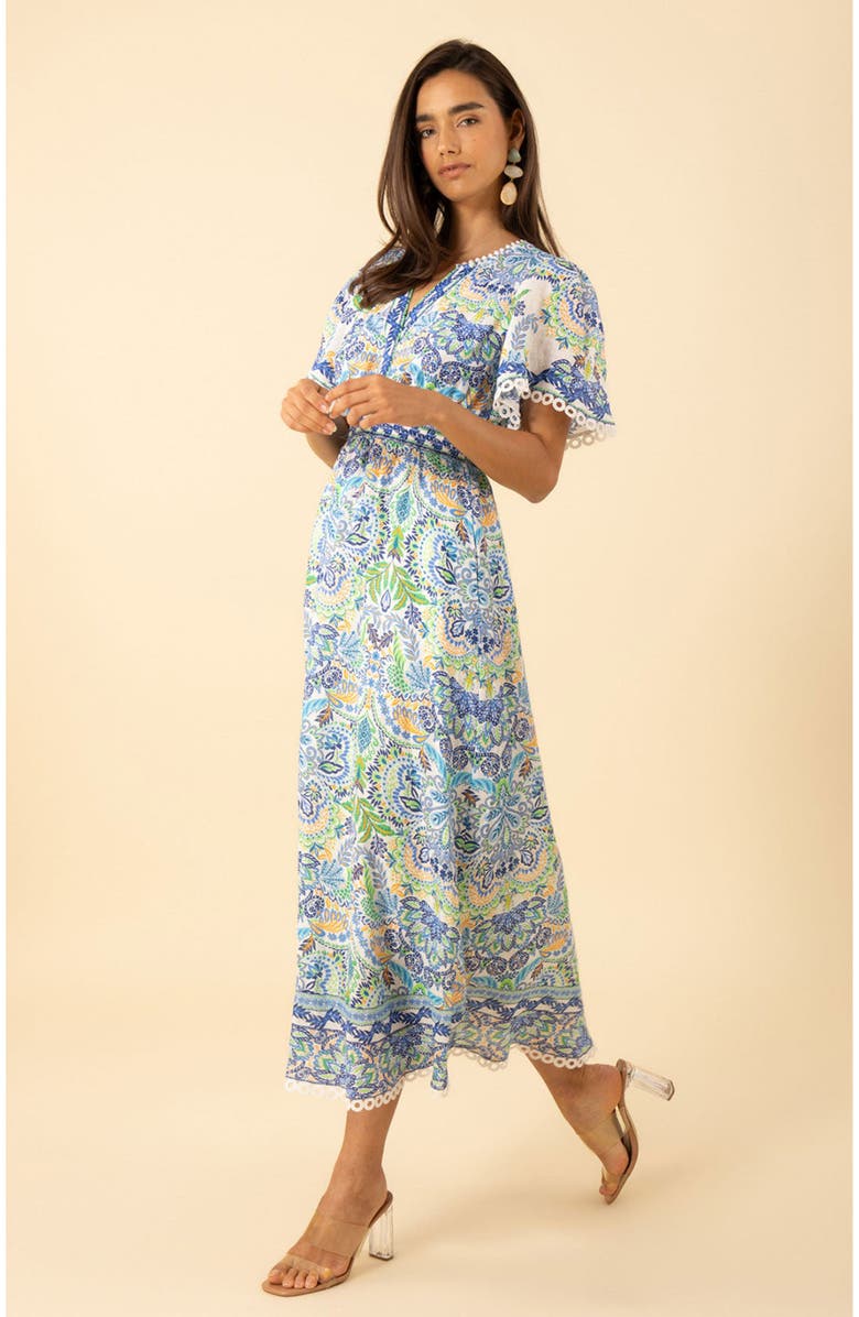 Hale Bob Katelyn Linen Maxi Dress, Alternate, color, 