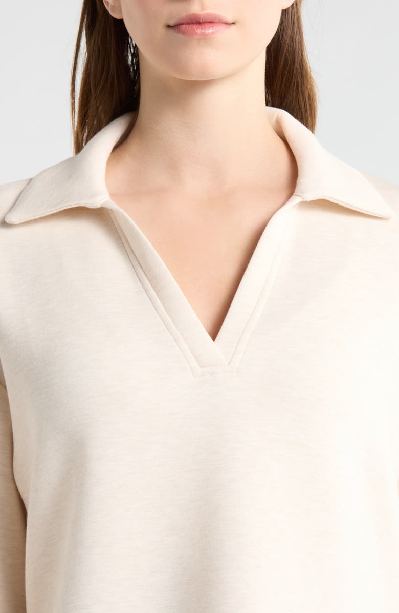 SPANX<sup>®</sup> AirEssentials Polo Sweatshirt, Alternate, color, Oatmeal Heather