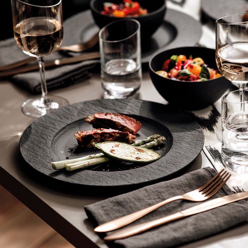 Villeroy & Boch Manufacture Rock Dinner Plate In Black