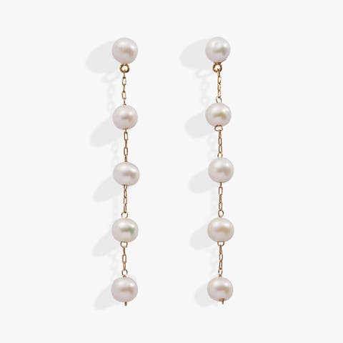 Freshwater Pearl Linear Earrings