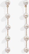 Alex and Ani Freshwater Pearl Linear Earrings