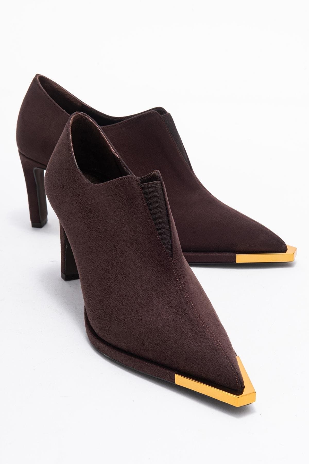 Prologue Shoes Niva Pointed Toe Pump, Alternate, color, Brown Suede