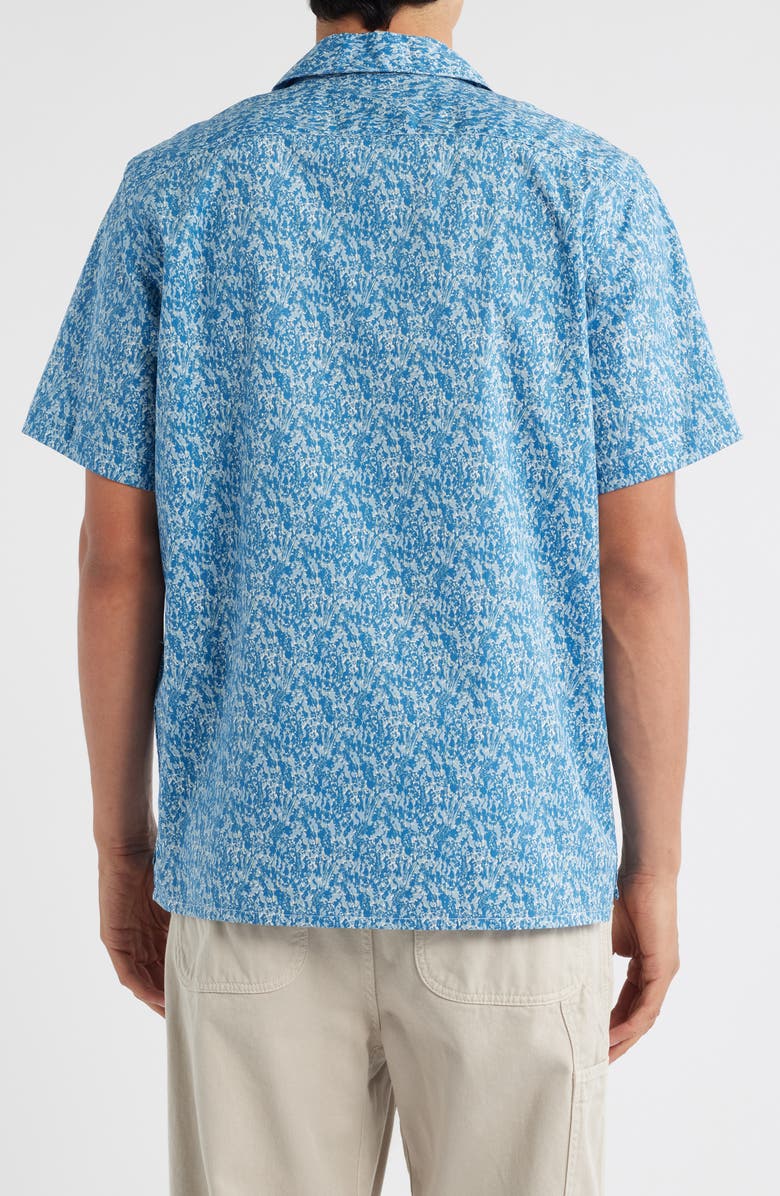 Paul Smith London Casual Fit Organic Cotton Camp Shirt, Alternate, color, Light Blue