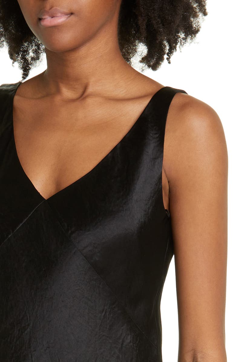 Vince V-Neck Satin Maxi Slipdress, Alternate, color,