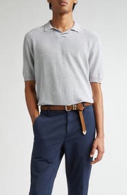 Eleventy Short Sleeve Polo Sweater