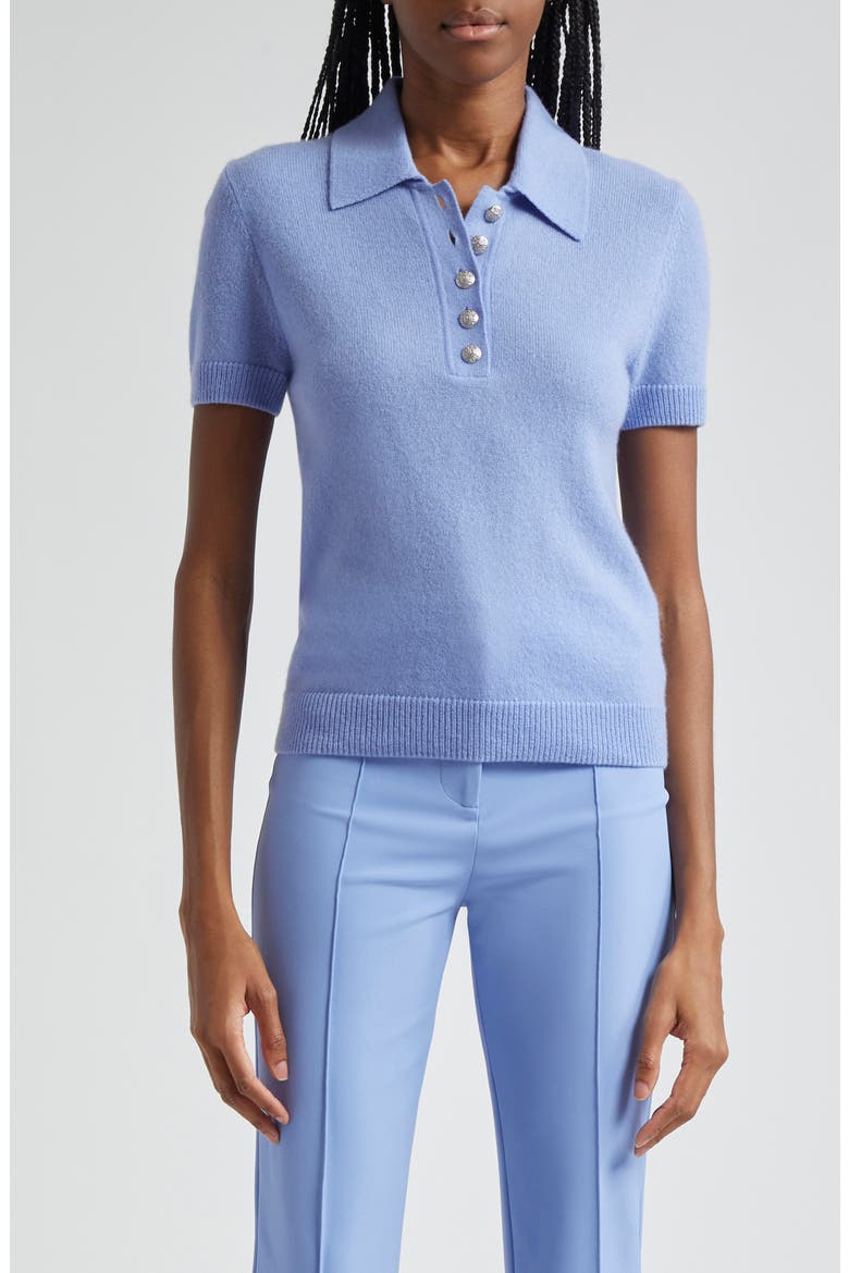Brandt Cashmere Polo Sweater, Main, color, HYDRANGEA