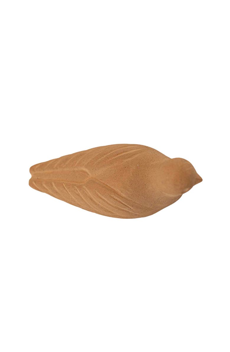 Foreside Home and Garden Sitting Bird Figure Natural Terracotta, Alternate, color, Brown