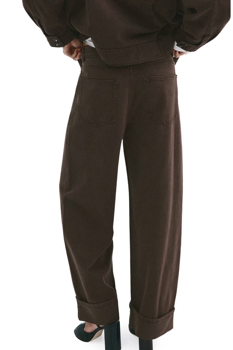 Cuffed Balloon Jeans, Alternate, color, CHOCOLATE