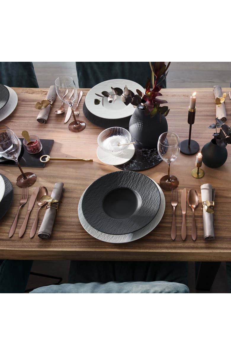 Villeroy & Boch Manufacture Rock Pasta Plate, Alternate, color, Black