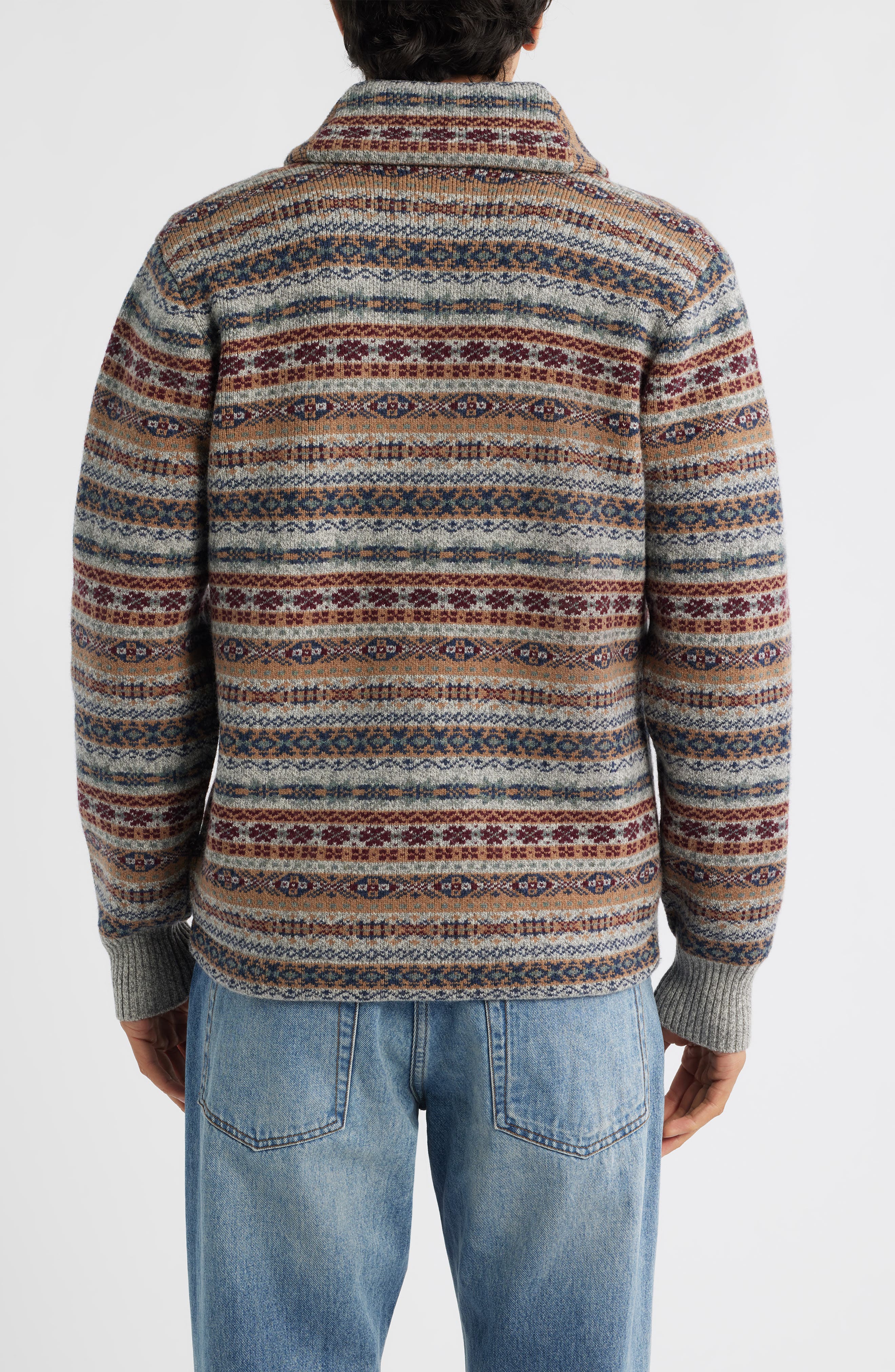 Men's Wool Blend Shawl Collar Cardigan - image 2