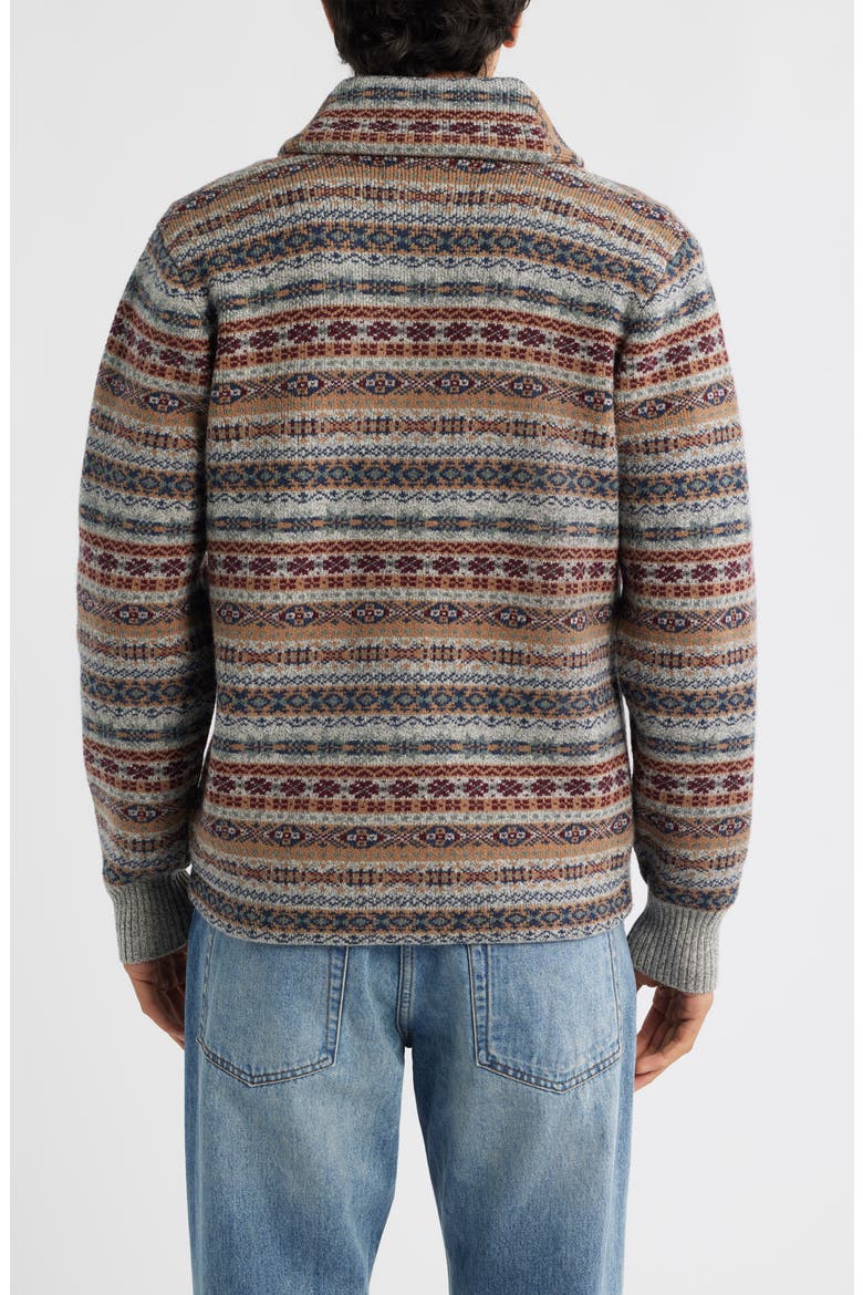 Men's Wool Blend Shawl Collar Cardigan, Alternate, color, HEATHER GREY