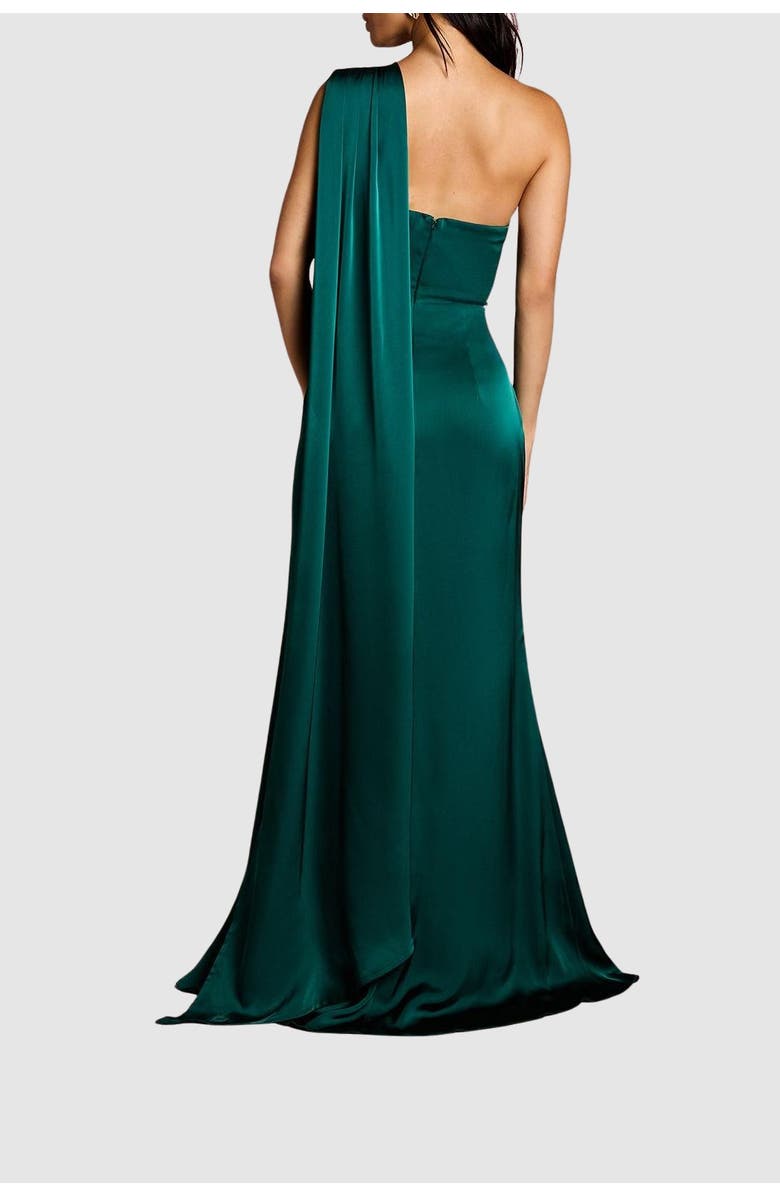 Coast One Shoulder Maxi Dress, Alternate, color, Emerald