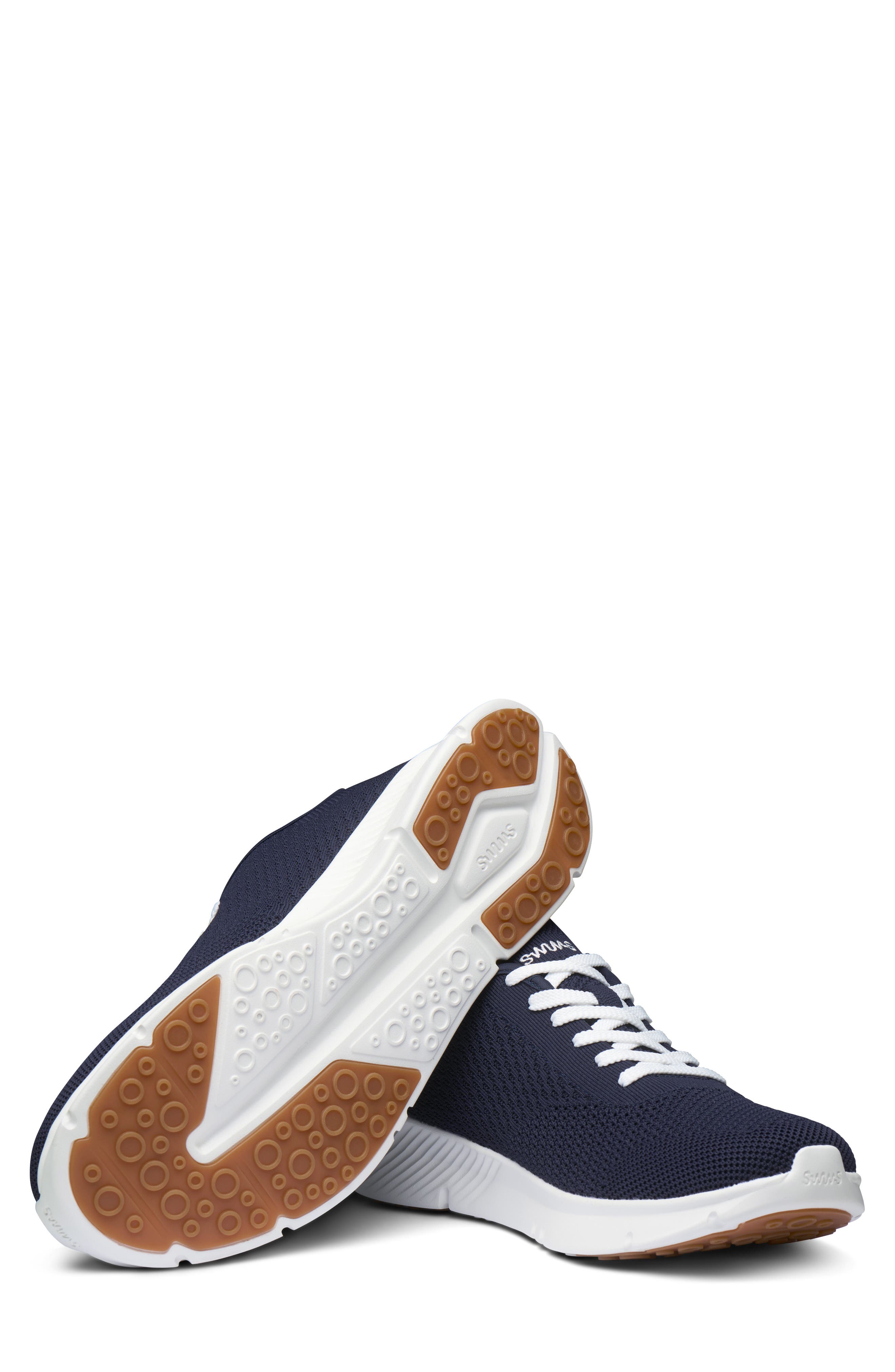 Mare Knit Trainer Sneaker, Alternate, color, NAVY