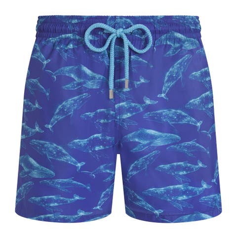 Men Ultra-light and packable Swim Shorts Sparkling Whales