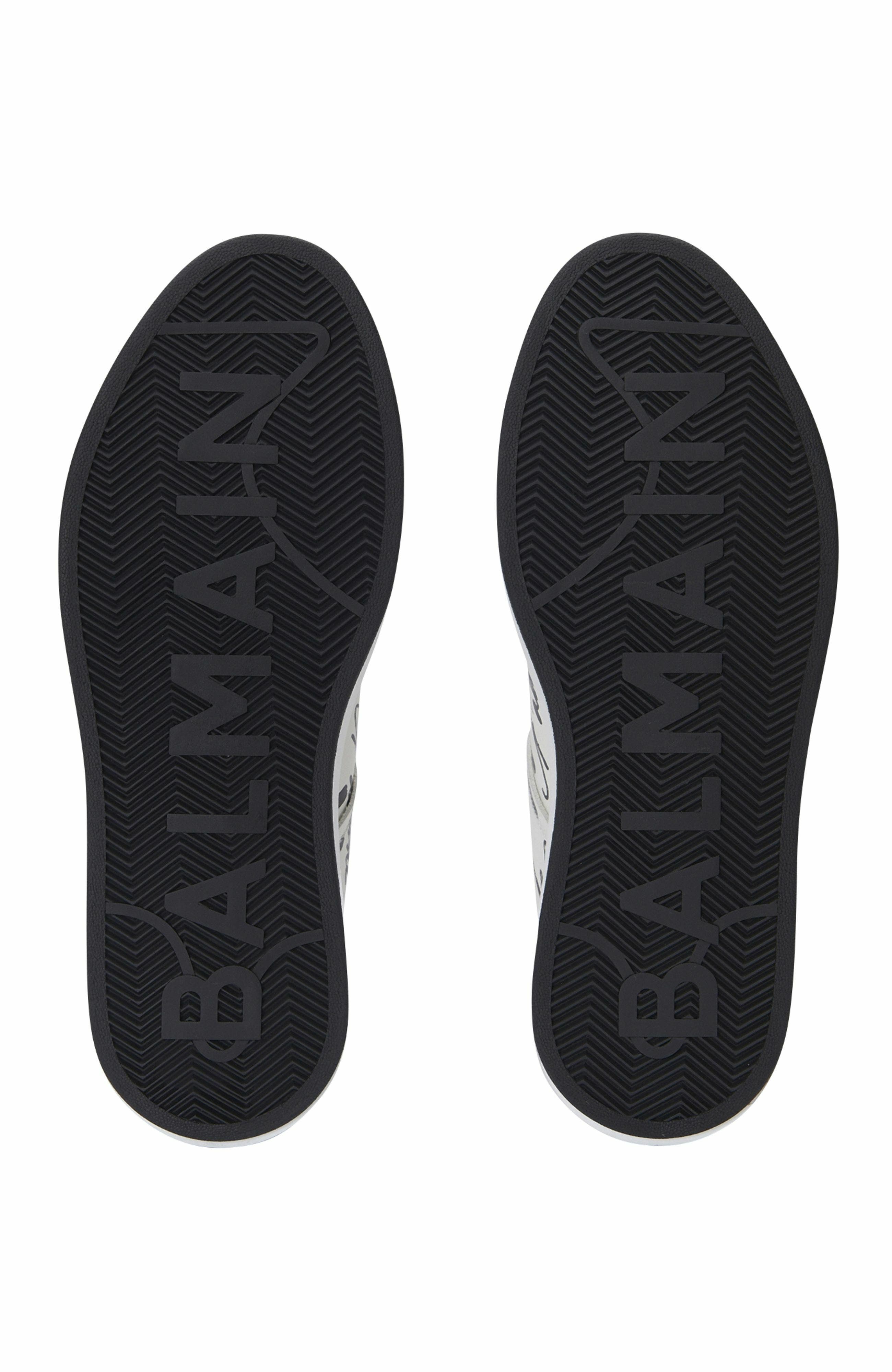 Balmain B-Court Printed Calfskin Trainers, Alternate, color, 