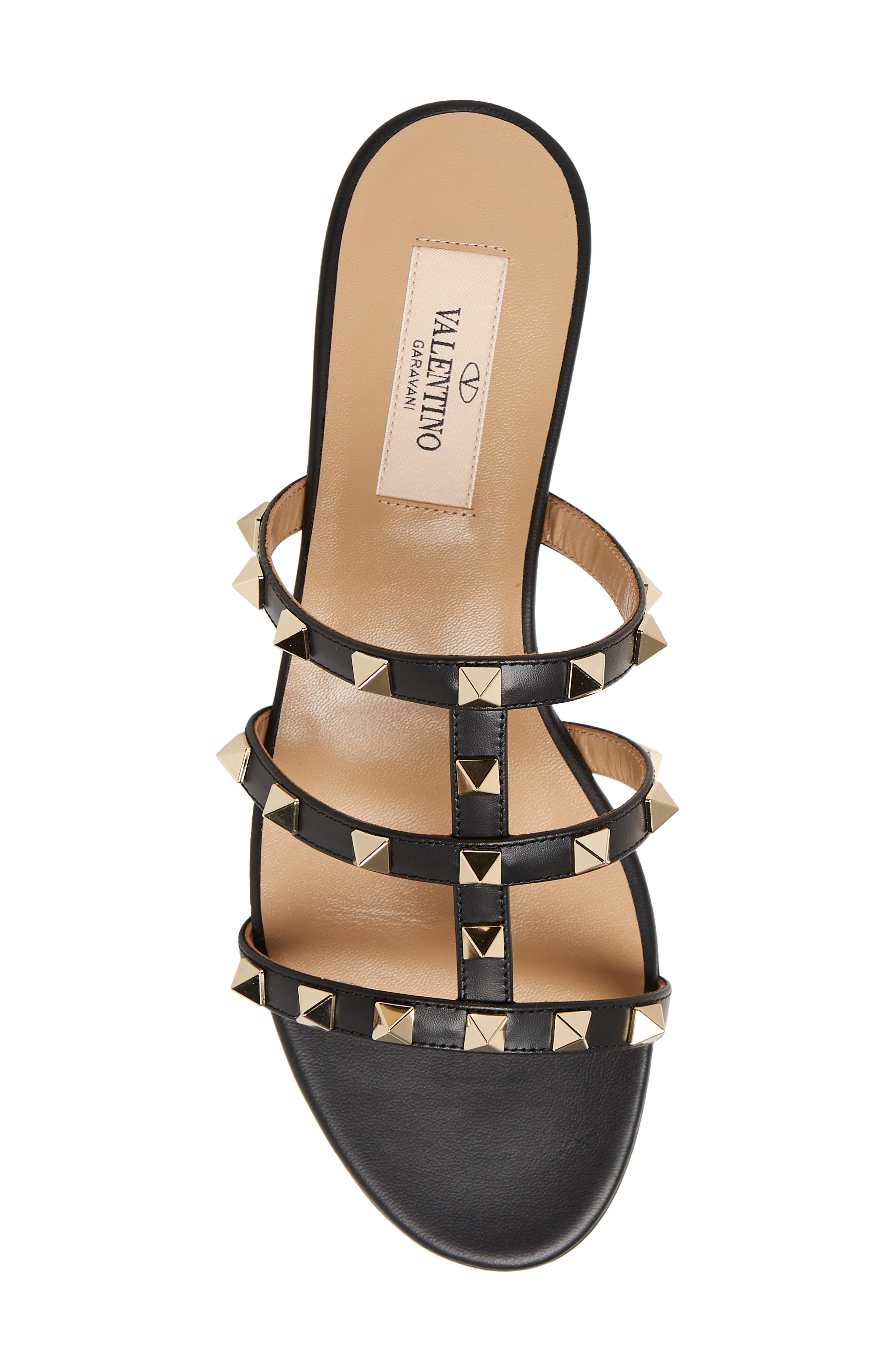 Valentino Garavani Rockstud Slide Sandal, Alternate, color, 0No Nero