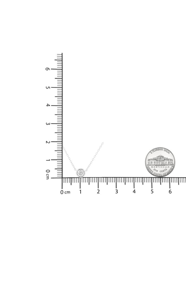 Haus of Brilliance Silver 1/2 Cttw Diamond Bezel 18" Pendant Necklace, Alternate, color, White