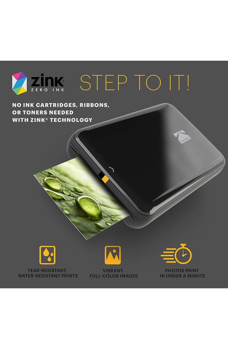 Kodak Step Printer Bundle + 75 Sheets, Alternate, color, Black