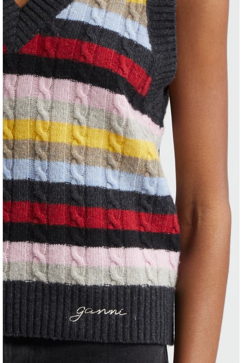 Stripe Wool Blend Sweater Vest, Alternate, color, MULTICOLOUR