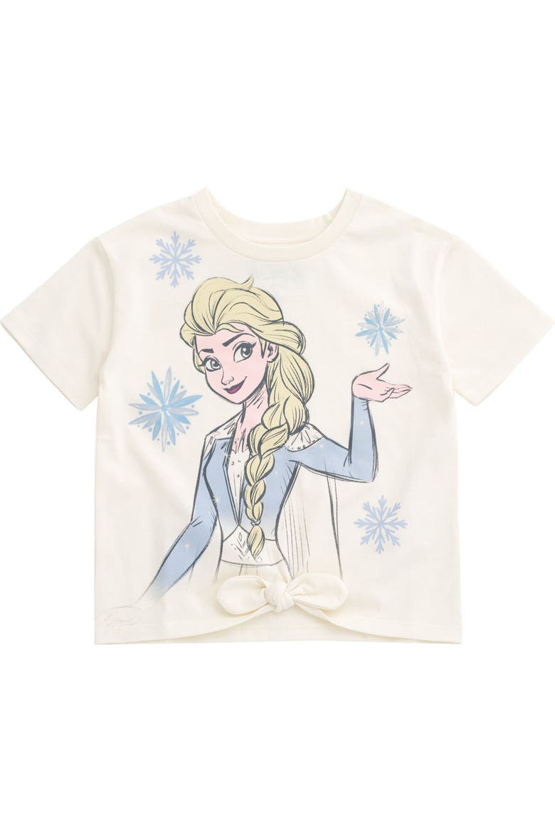 Frozen Queen Elsa 2-Piece T-Shirt and Dolphin Shorts Set, Alternate, color, Ivory Blue Elsa