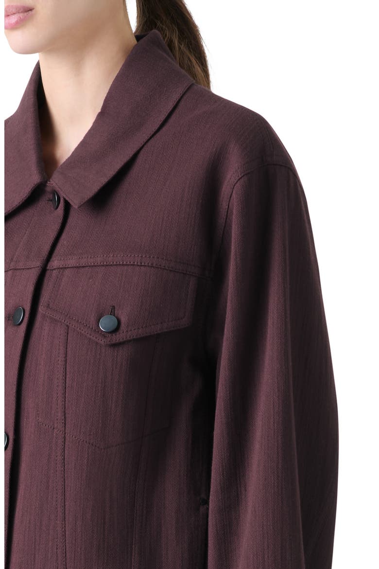 Stretch Denim Trucker Jacket, Alternate, color, BLACKBERRY