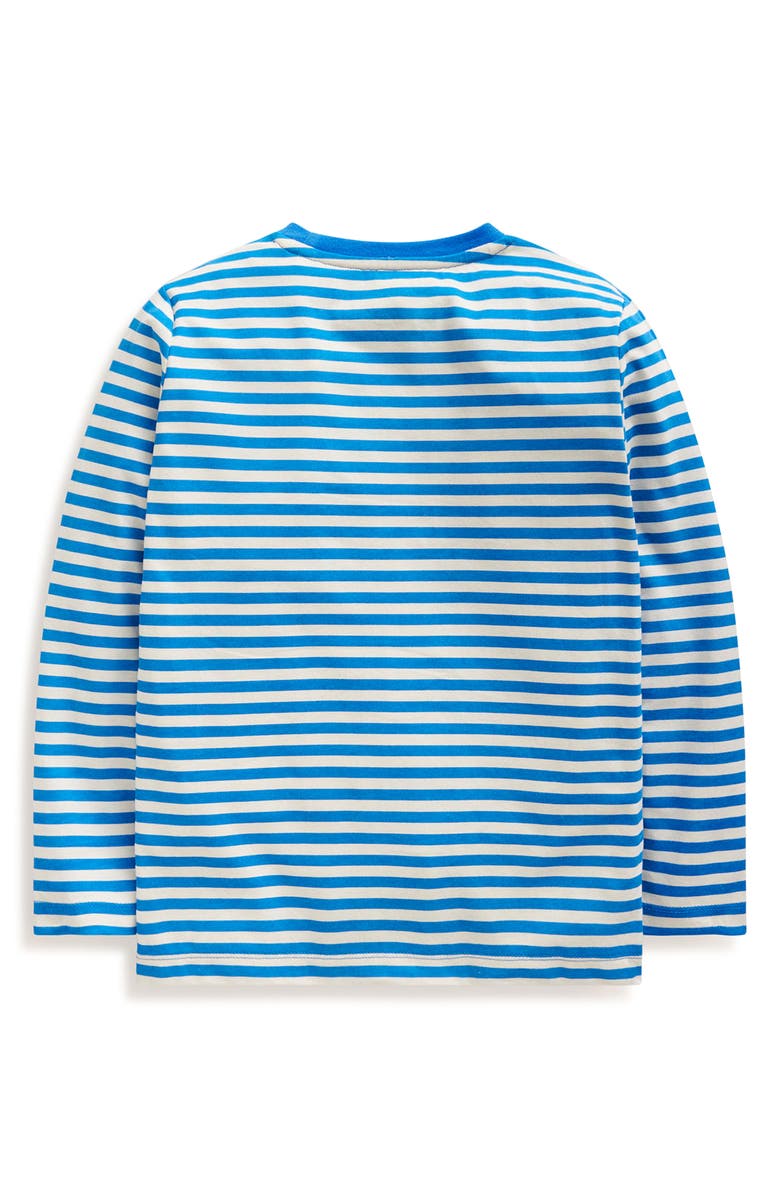 Mini Boden Kids' Bouclé Dog Stripe Cotton T-Shirt, Alternate, color, 