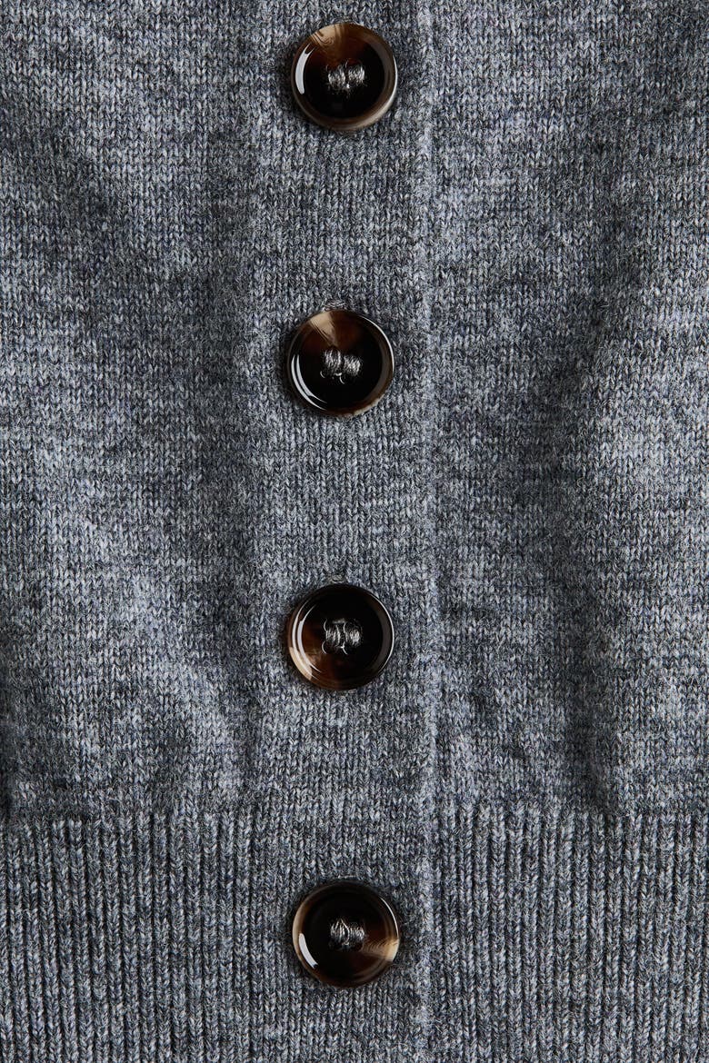 Fine-knit Cardigan, Alternate, color, Gray melange