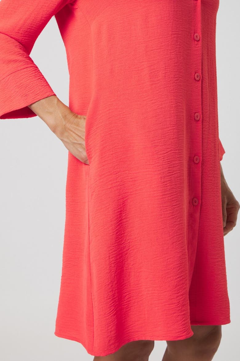 Lido A-Line Shirt Dress with Pockets, Alternate, color, Coral